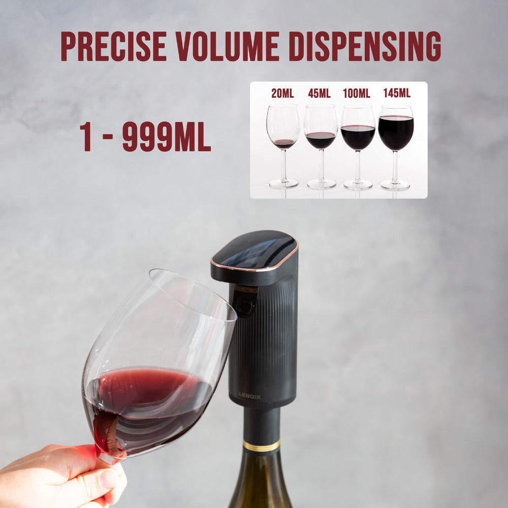 Lenoxx Instant Wine Aerator & Dispenser With Adjustable Bottle Fit