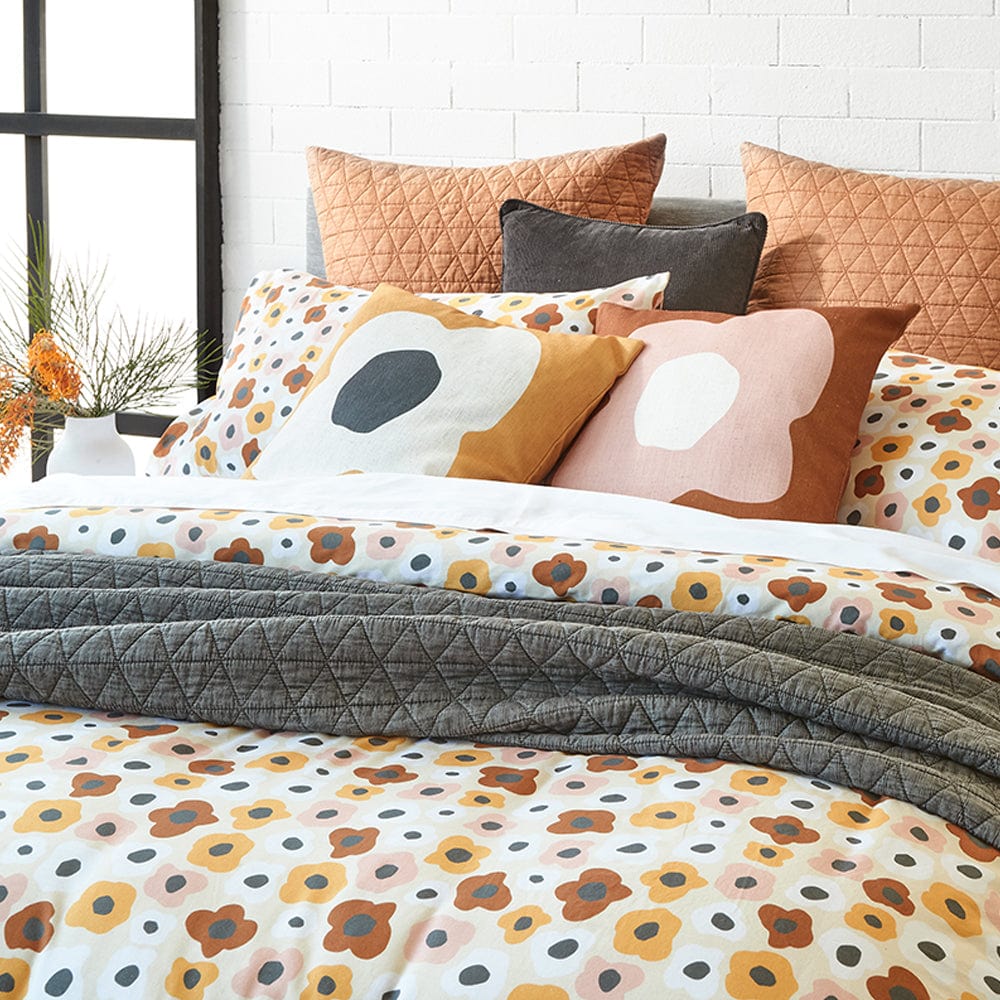 Alex Liddy Daisy Cushion Rust