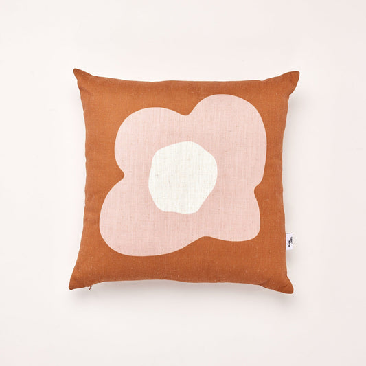 Alex Liddy Daisy Cushion Rust