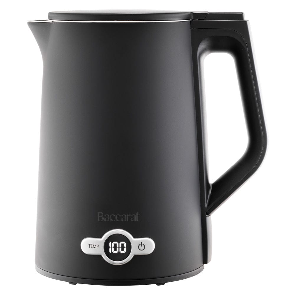 Baccarat The Boiling Point Tempcontrol Kettle in Black at House. Temperature display electric kettle.