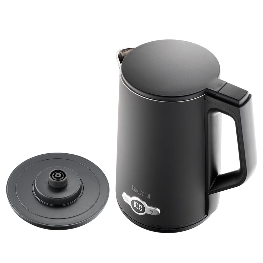 Baccarat The Boiling Point Tempcontrol Kettle in Black at House. Cordless, temperature control black kettle.