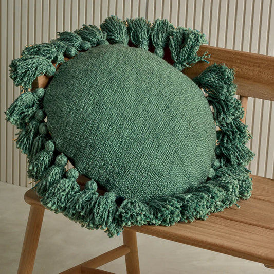 Lorraine Lea Cadence Cushion Cyan