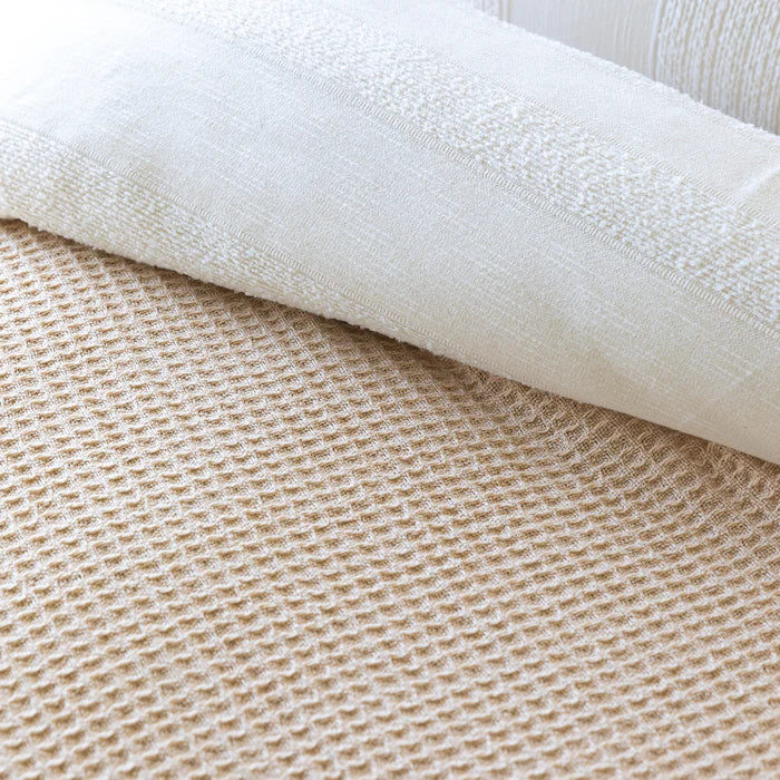Lorraine Lea Cotton Blanket Natural