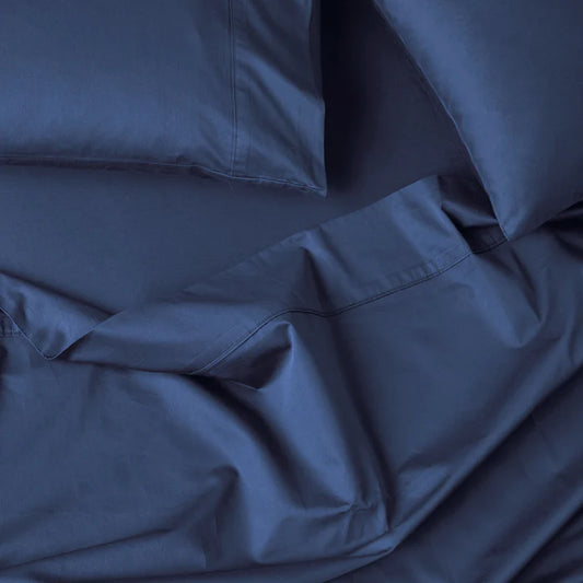 Lorraine Lea Cotton Pillowcase - Indigo