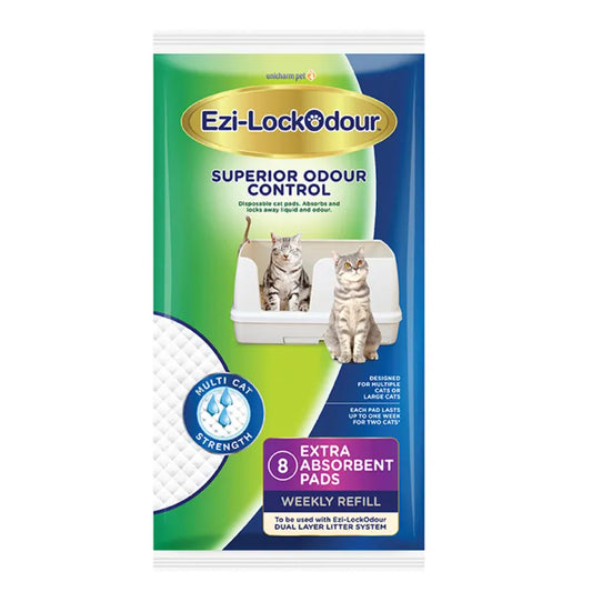 Ezi-Lockodour Extra Absorbant Cat Litter Pads 8 Pack