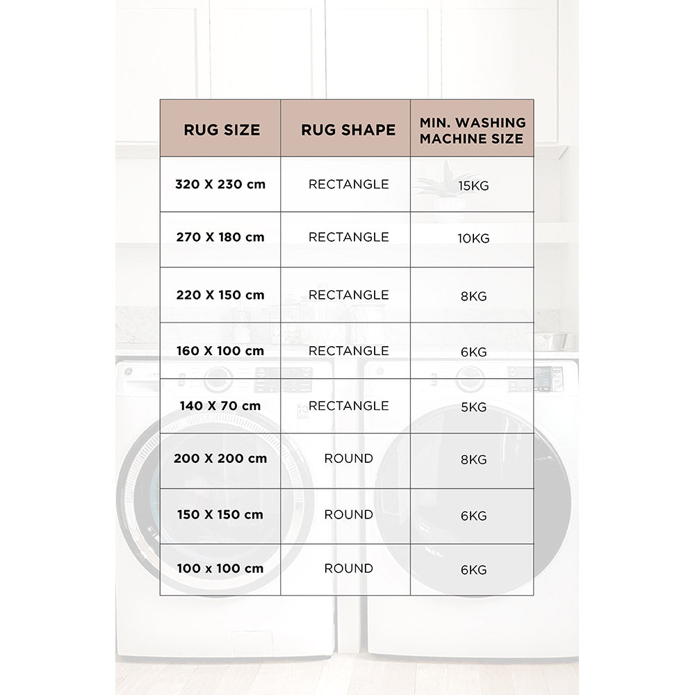 Rug Culture Washable Rug machine wash guide