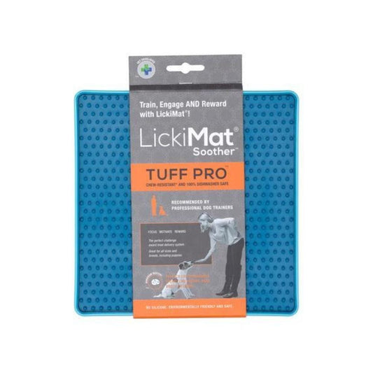 Lickimat Soother Pro Tuff Slow Feeder Mat for Dogs Turquoise