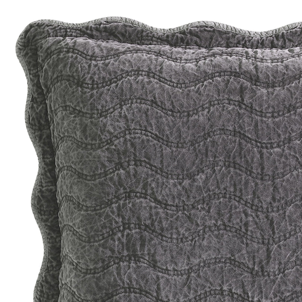 Private Collection Indiana Pillow Case Sham Charcoal Standard Pair