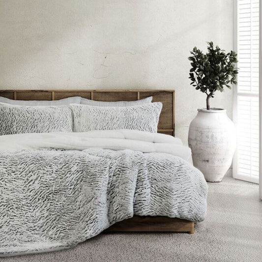 Ardor Boudoir Faux Fur Sherpa Comforter Set Queen/King
