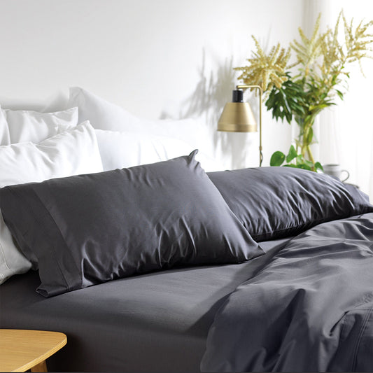 MyHouse Riley Bamboo Cotton Sheet Set Graphite