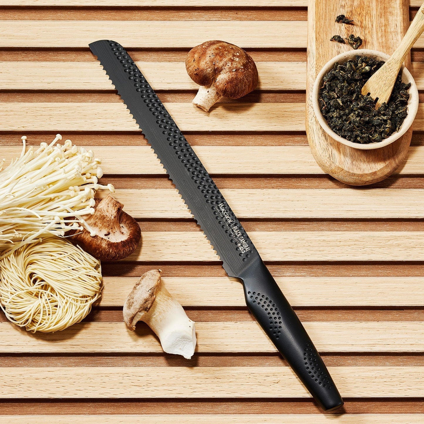 Personalisation For Baccarat iD3 Black Samurai Bread Knife 22cm