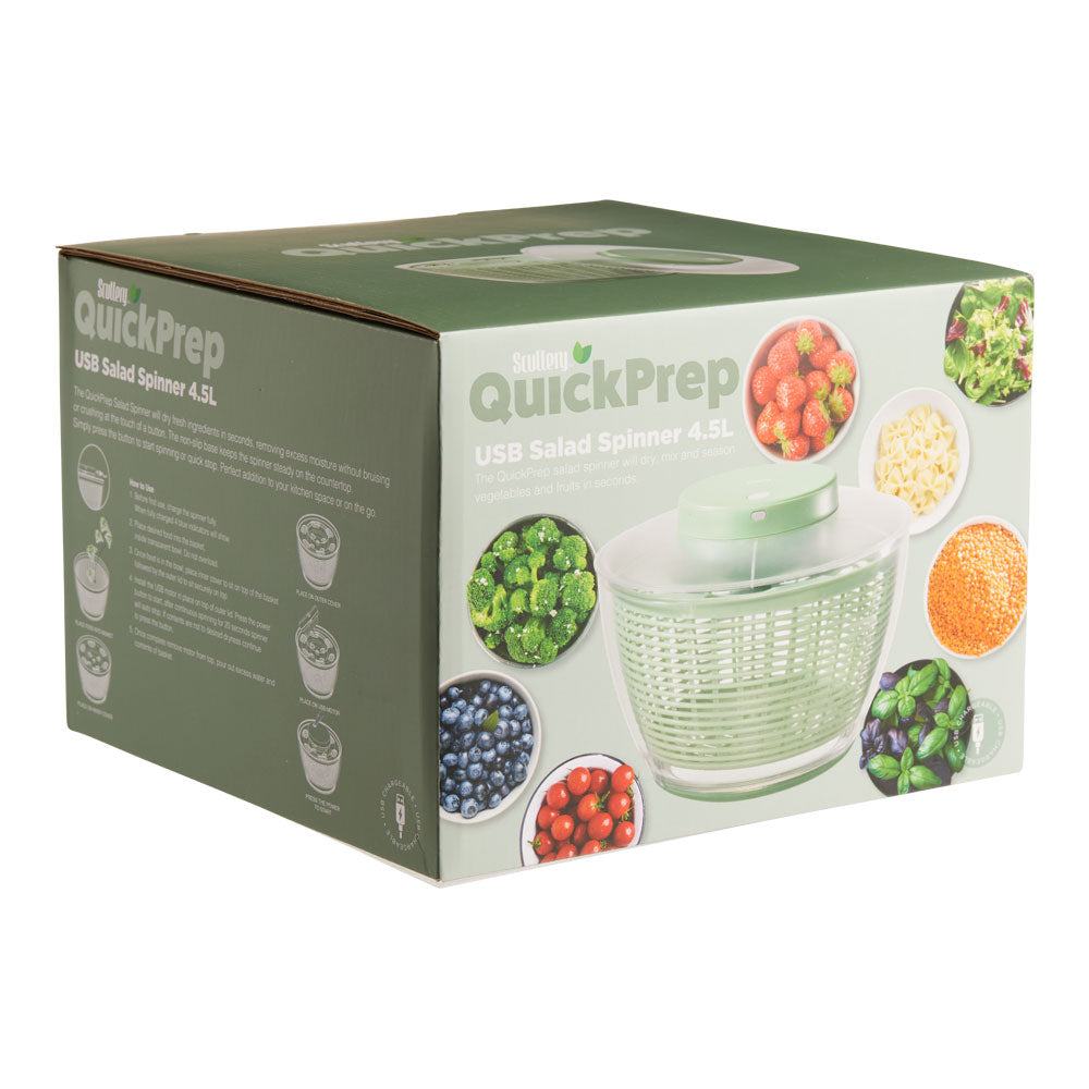 Scullery QuickPrep USB Salad Spinner 4.5L