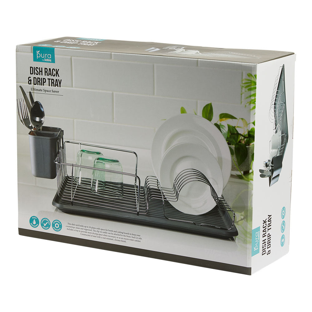 Scullery Pura II Low Dish Rack & Mat