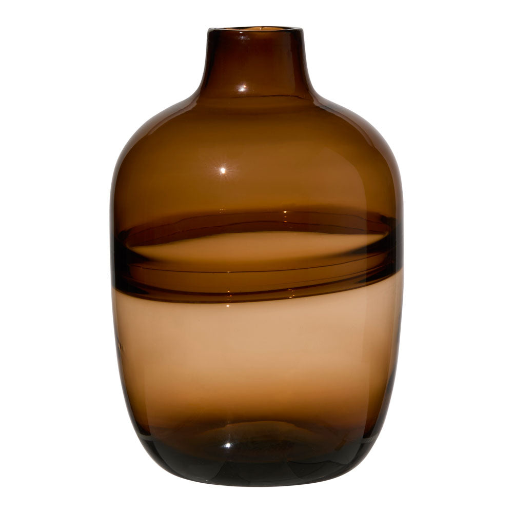 Neale Whitaker Barrel Vase Amber