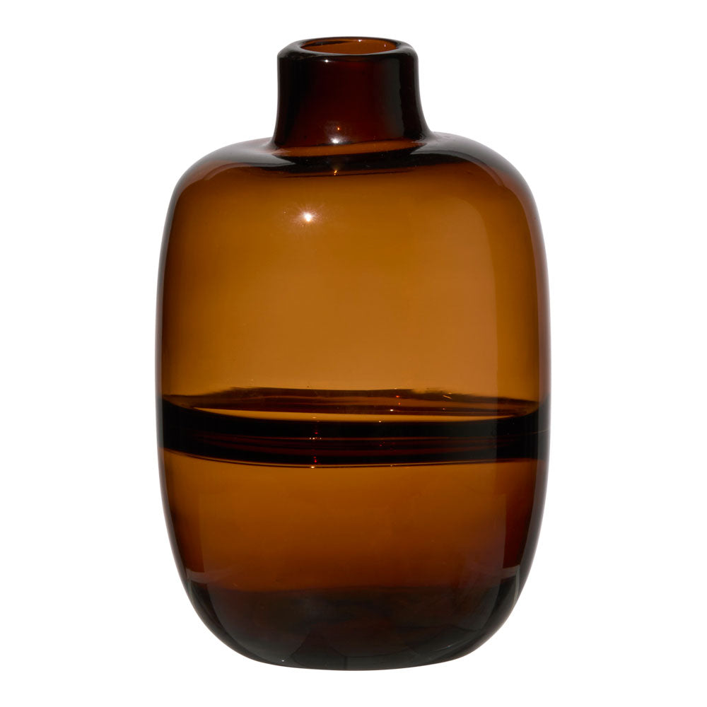 Neale Whitaker Barrel Vase Amber