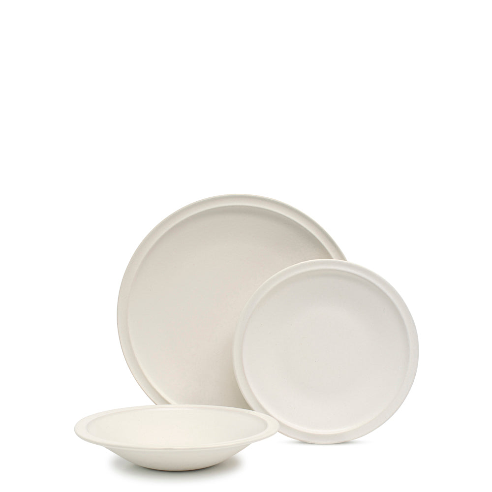 Salt & Pepper Plisset 12 Piece Dinner Set