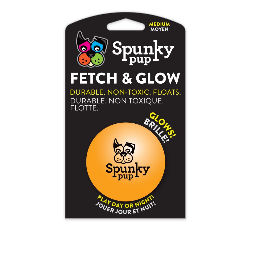 Spunky Pup Fetch & Glow Ball Dog Toy