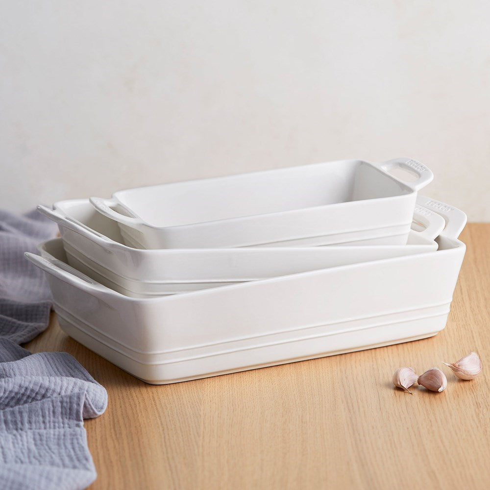 Ecology Signature Porcelain Rectangle Baking Dish 37 x 19.5cm White