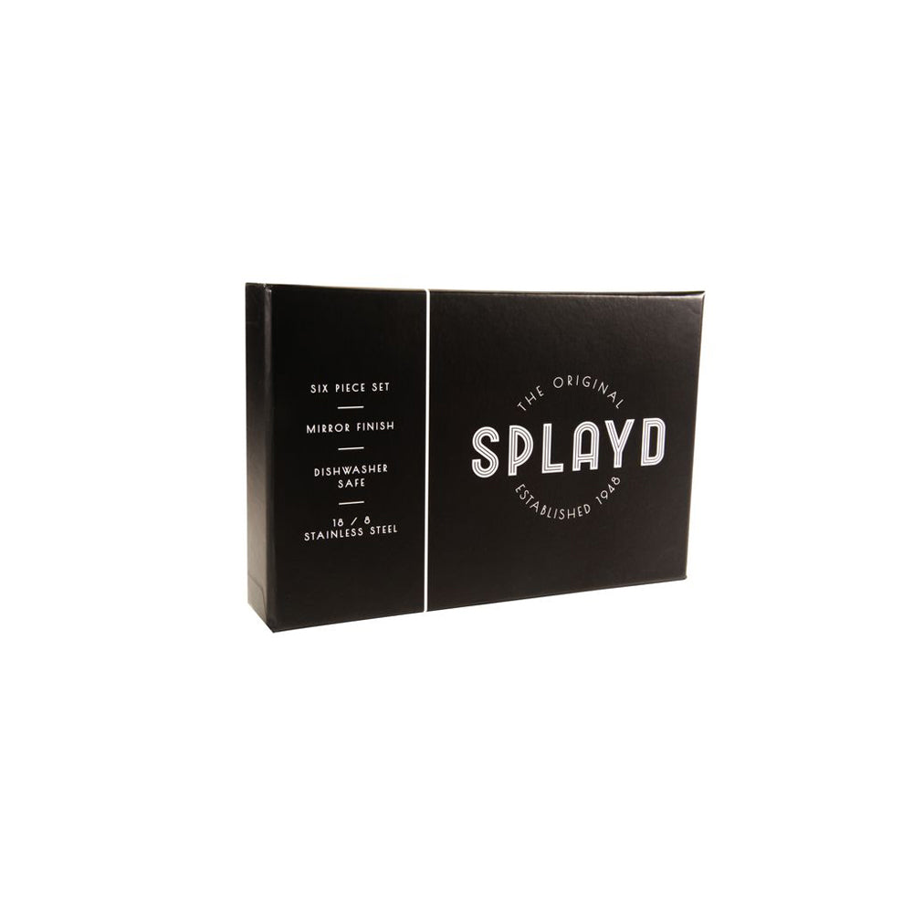 Splayd Black Label Stainless Steel Mini 6 Piece Cutlery Box Set