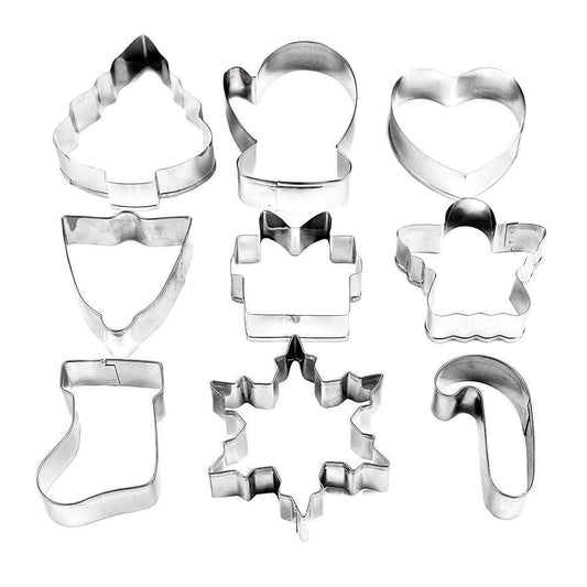 Soffritto Professional Bake 9 Piece Christmas Cookie Cutter Set