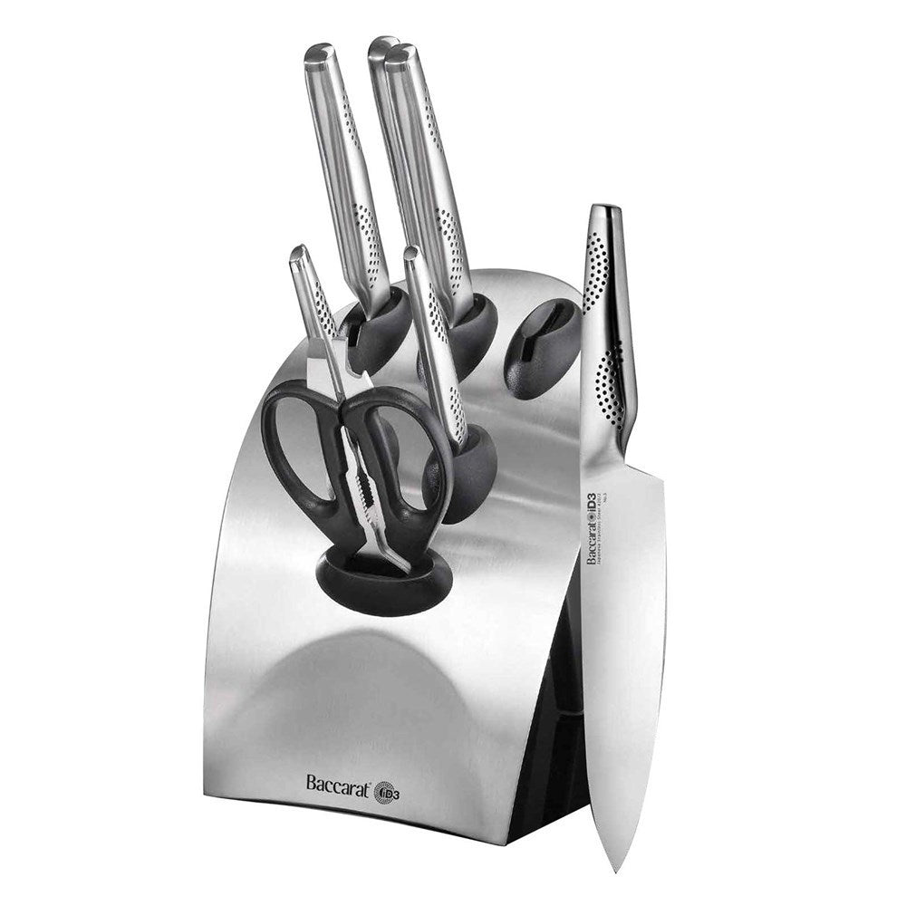 Personalisation For Baccarat iD3 Tora Japanese Steel 7 Piece Knife Block