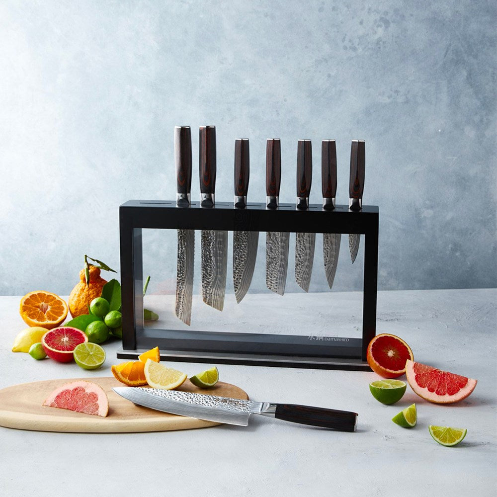 Baccarat Damashiro EMPEROR Hisa 9 Piece Knife Block