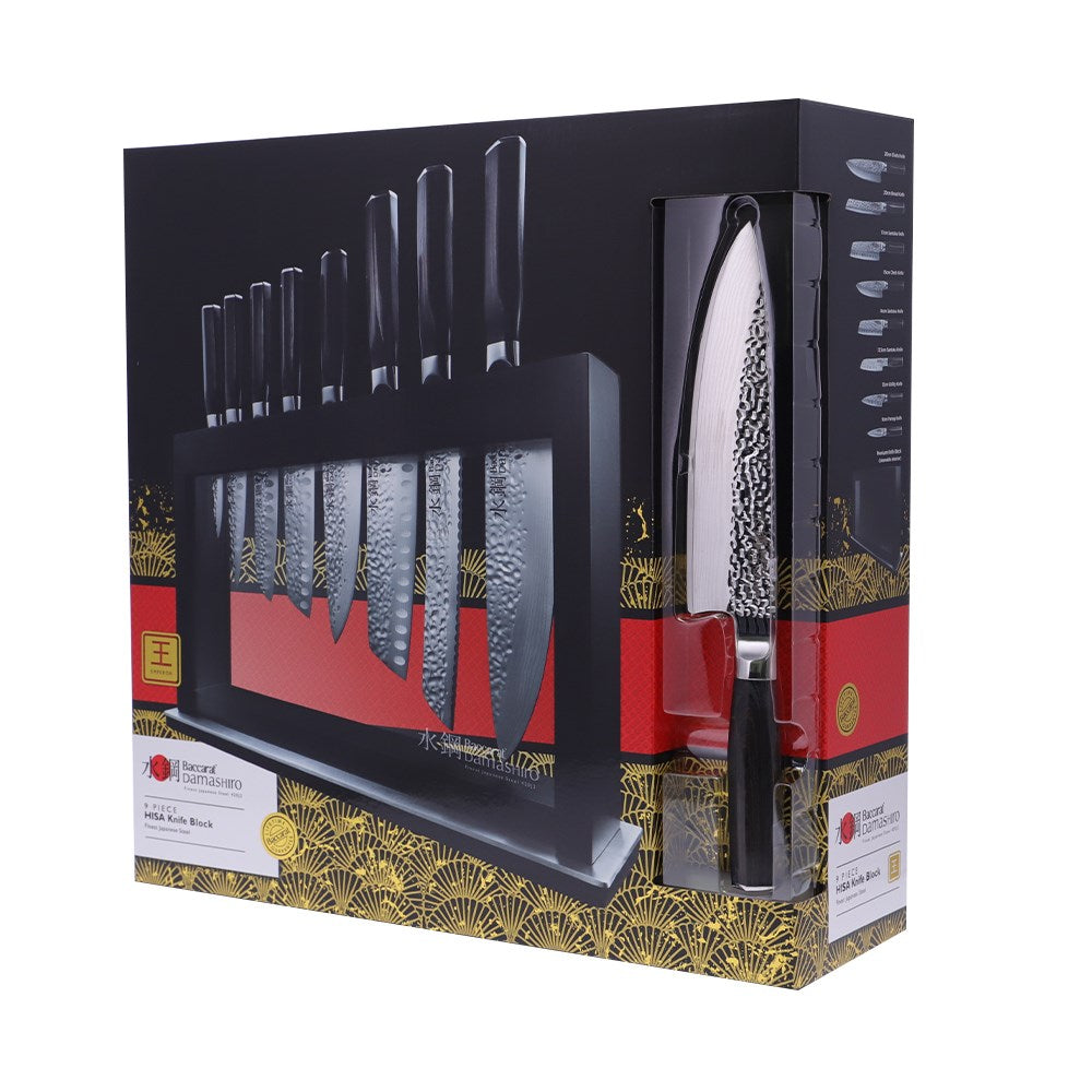 Personalisation For Baccarat Damashiro EMPEROR Hisa 9 Piece Knife Block