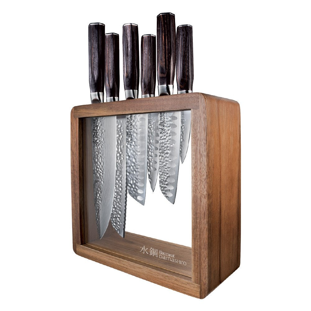 Personalisation For Baccarat Damashiro EMPEROR Mokuzai 7 Piece Knife Block