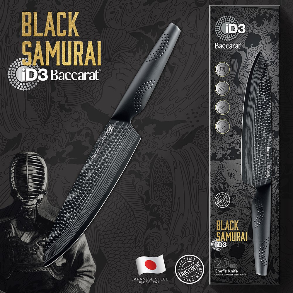 Baccarat iD3 BLACK SAMURAI Chef's Knife 20cm