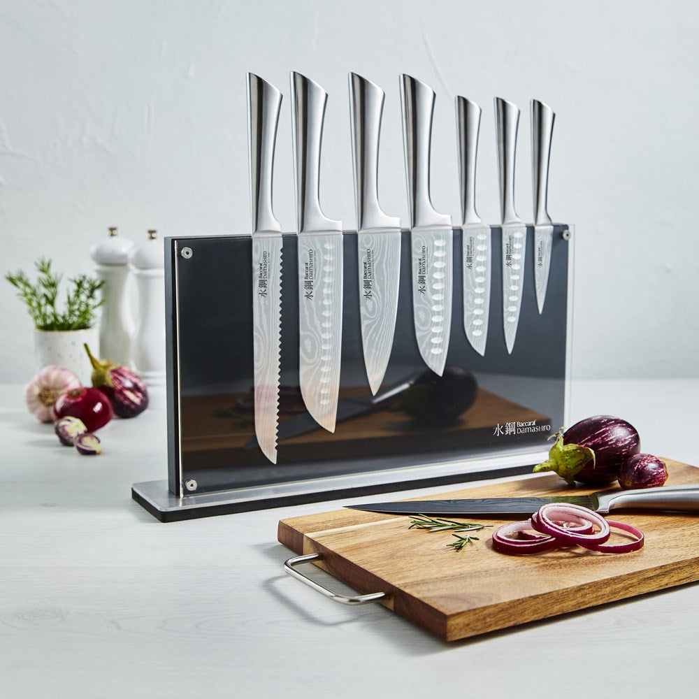 Personalisation For Baccarat Damashiro Bodo 10 Piece Japanese Steel Knife Block with Chopping Board