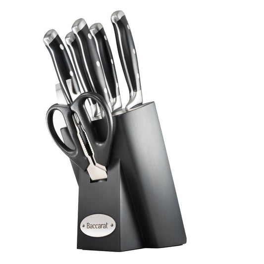 Baccarat Artisan Finster 7 Piece Knife Block