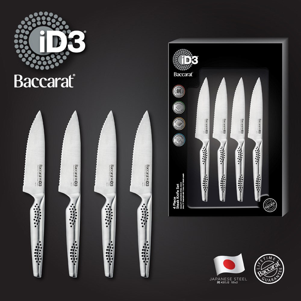 Baccarat iD3 4 Piece Steak Knife Set