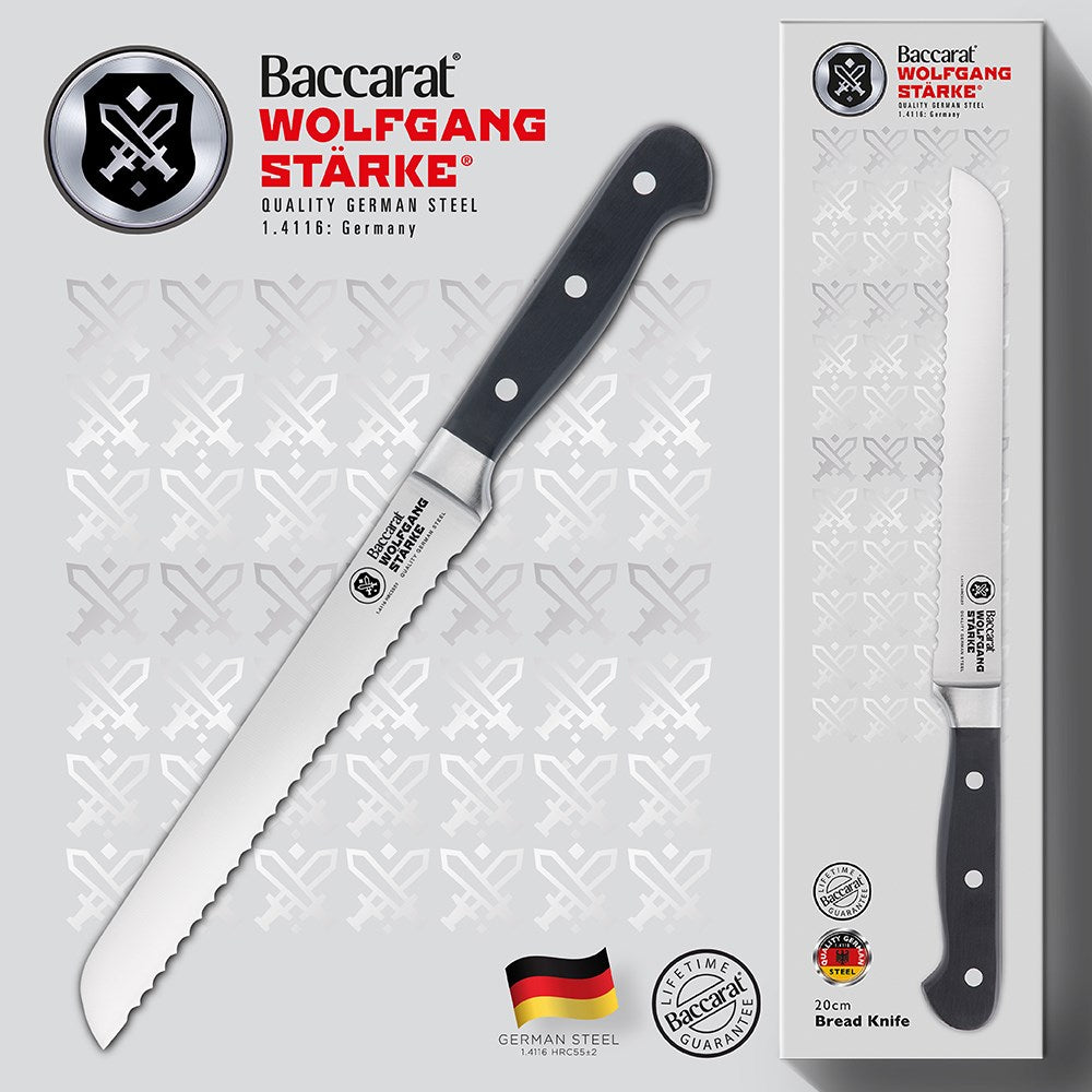 Personalisation For Baccarat Wolfgang Starke Stainless Steel Bread Knife 20cms