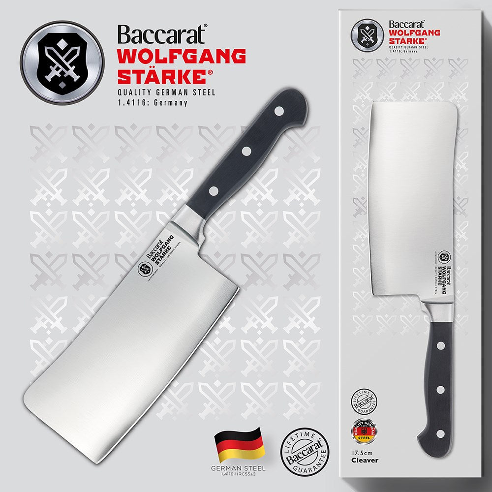 Personalisation For Baccarat Wolfgang Starke Stainless Steel Cleaver Knife 17.5cm