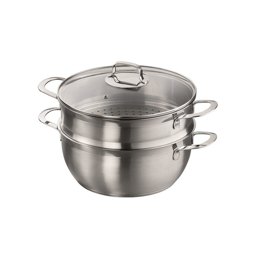 Baccarat Gourmet 2 Piece Stainless Steel Casserole & Steamer Set 28cm