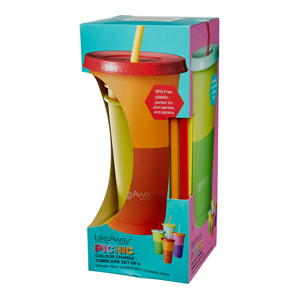 TakeAway Picnic Colour Change Tumblers Set of 4