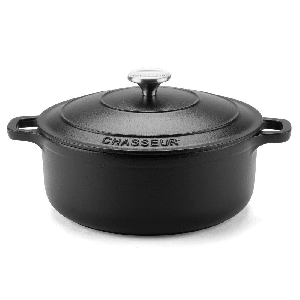 Chasseur Cast Iron Round French Oven 24cm Matte Black