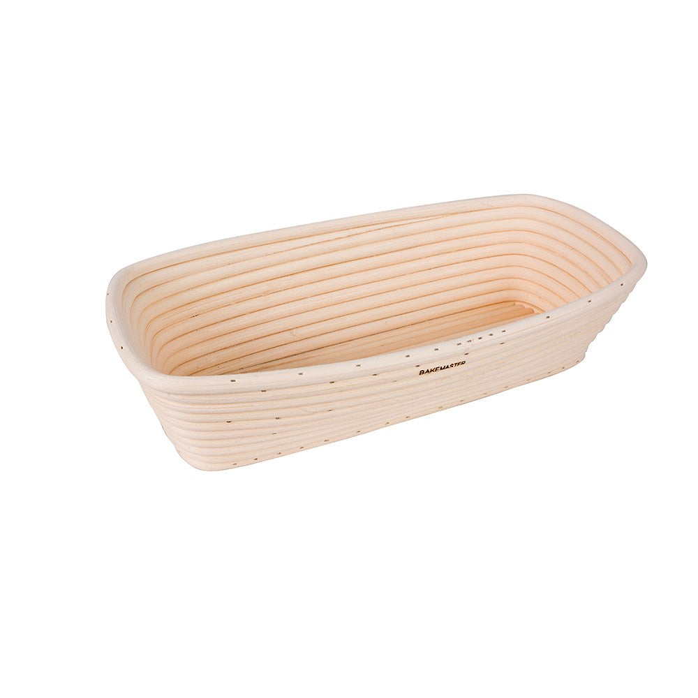 Bakemaster Rectangle Rattan Proving Basket 30 x 15cm