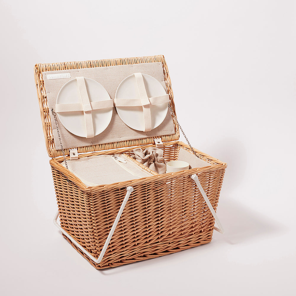 Sunnylife Large Picnic Cooler Basket Natural