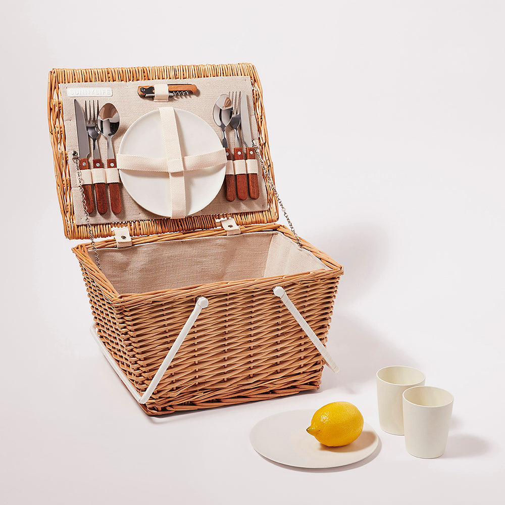 Sunnylife Small Picnic Basket Natural