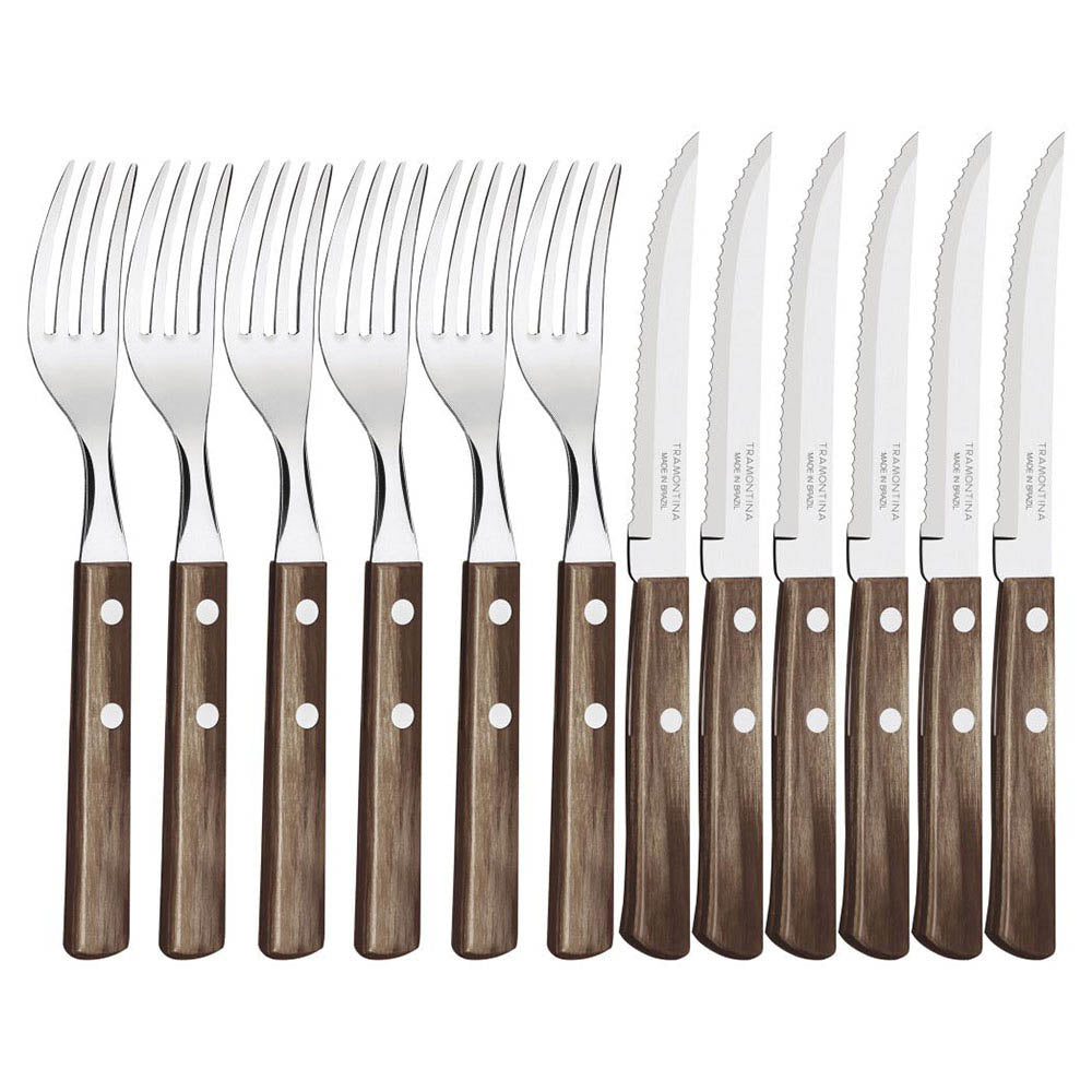 Tramontina Churrasco 12 Piece Fork & Steak Knife Set