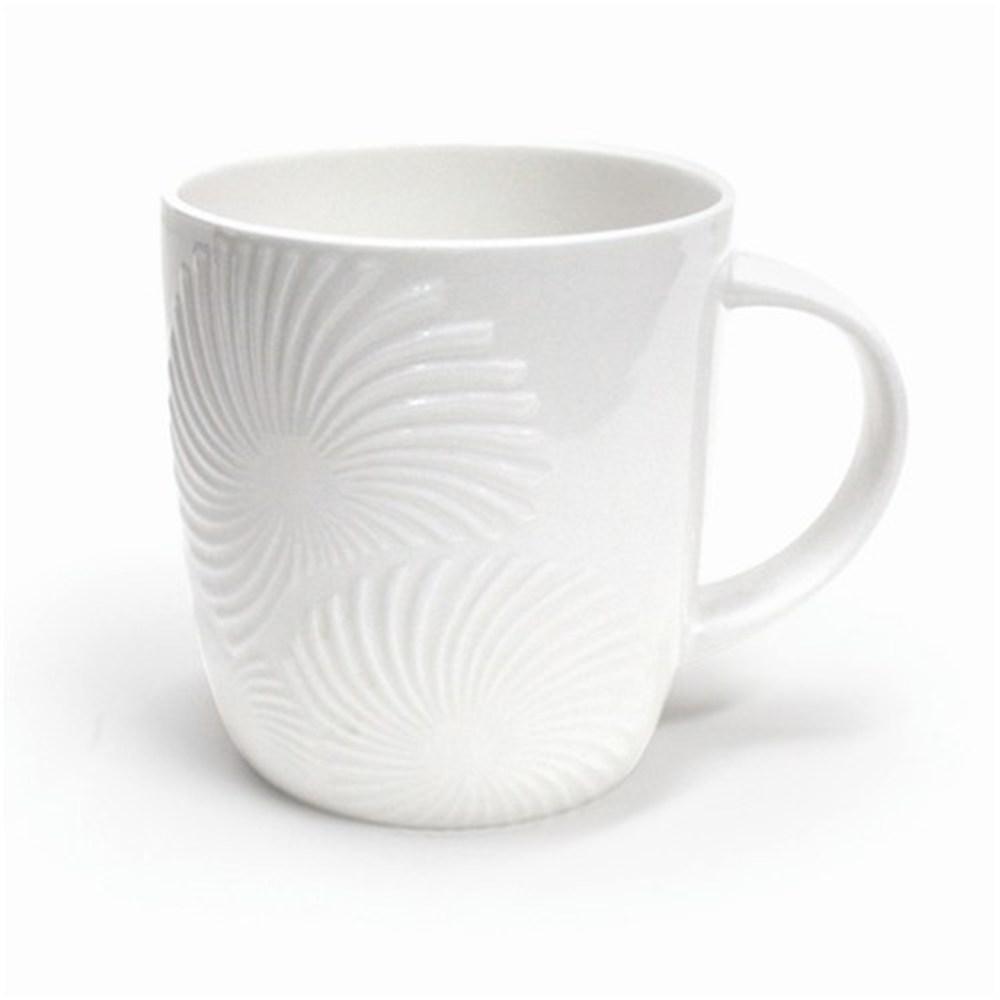 Alex Liddy Bianco Floral Textured Mug 350ml