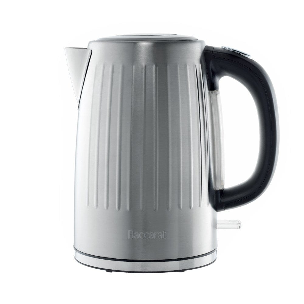 Baccarat The Boiling Point Kettle in Silver at House. Silver kettle with 360 degree swivel base.