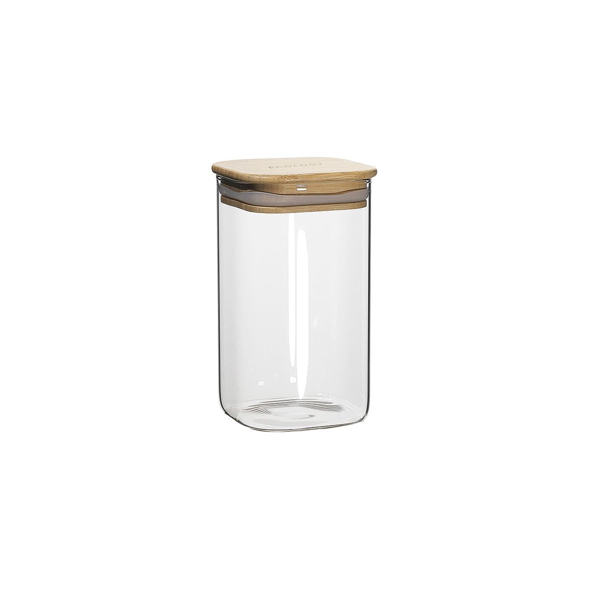 Ecology Pantry Set of 4 Assorted Size Square Glass Canisters