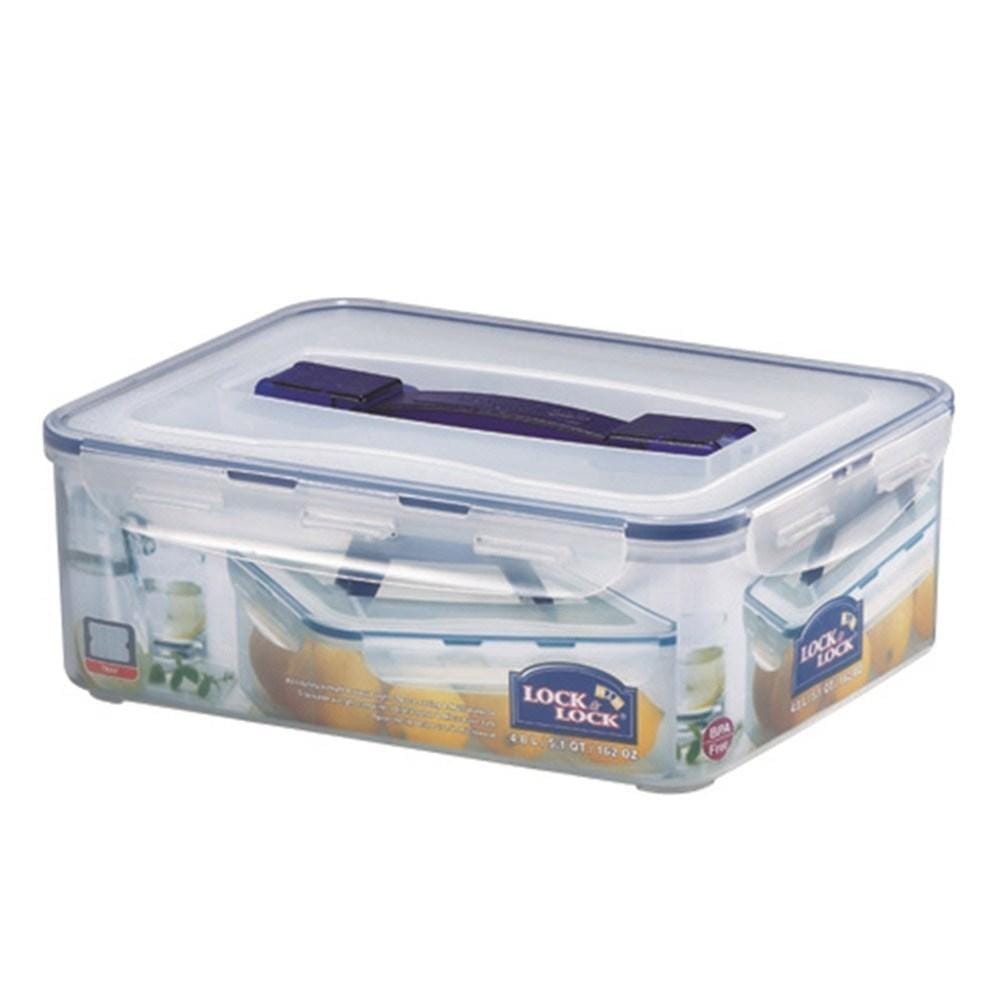 Locknlock Classic Tall Rectangle Food Container with Handle 4.8L