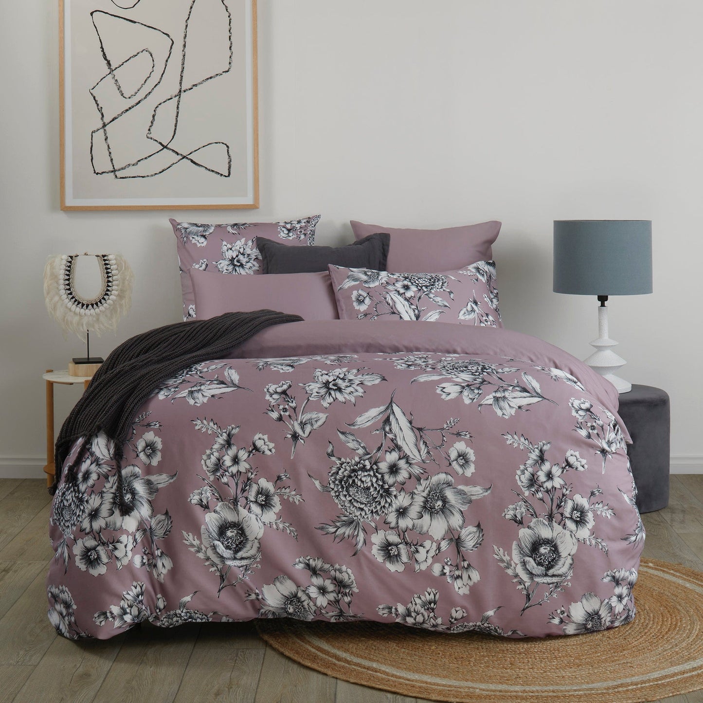 MyHouse Lucia Mauve Quilt Cover Set