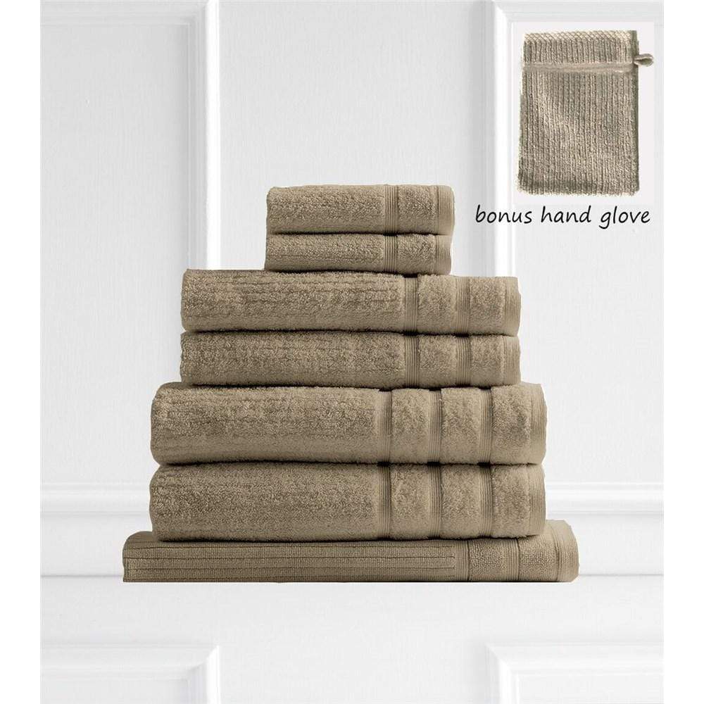 Royal Comfort Eden Egyptian Cotton 600GSM 8 Piece Towel Set