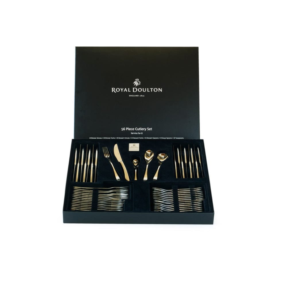 Royal Doulton Lucido 56 Piece Boxed Cutlery Set