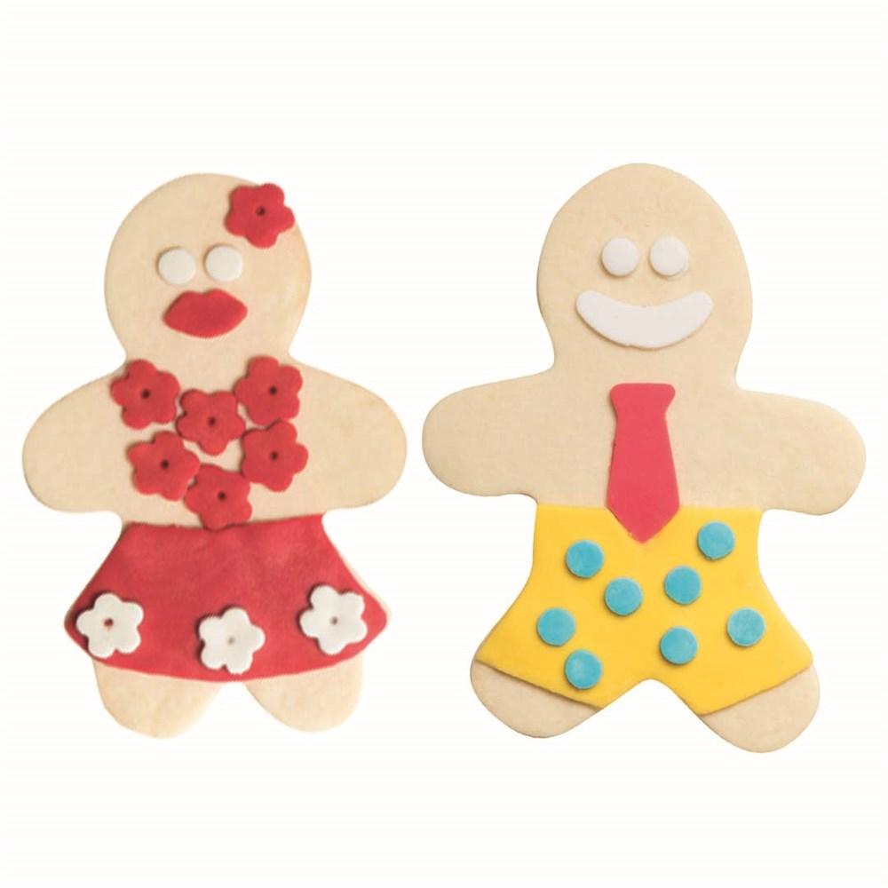 Soffritto Christmas 17 Piece Gingerbread Couple Cookie Cutter & Decorator Set