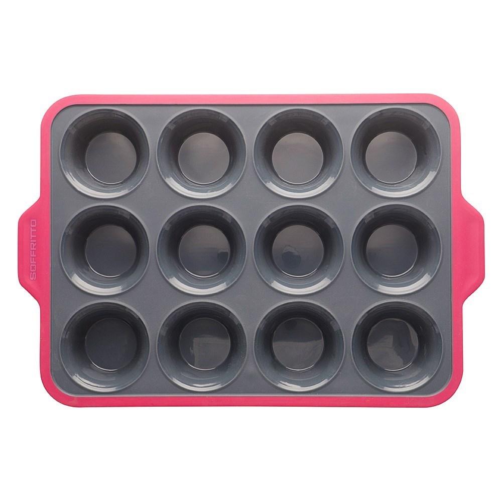 Soffritto Professional Bake 12-Cup Non-Stick Silicone Muffin Pan 36 x 26cm